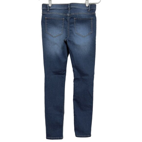 Wonder Nation Girl Blue Stretch Jeggings Size XXL Embroidered Floral Pull-on - Picture 2 of 9